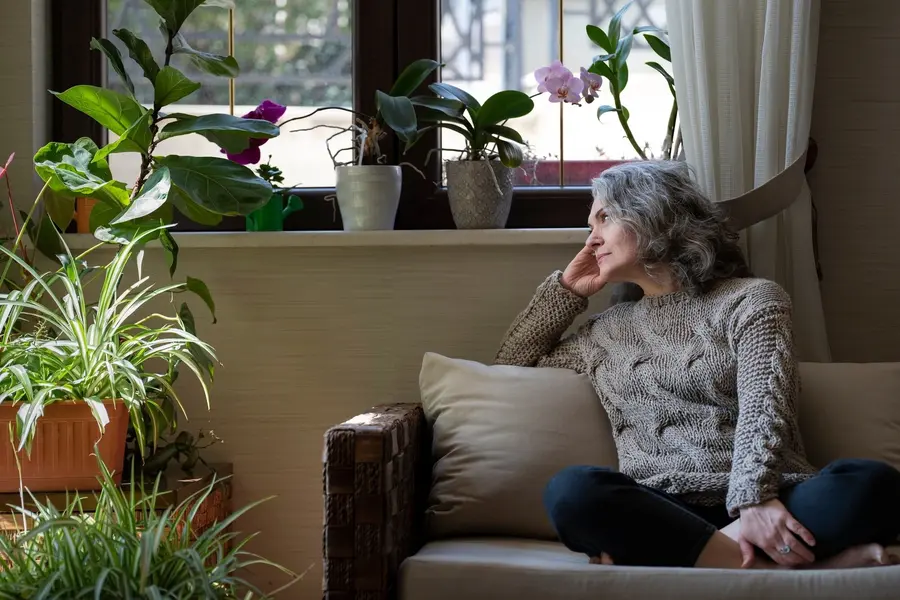 Woman practicing stress relief and mindfulness during adult therapy at Mentally Healthy Care in Long Beach, CA